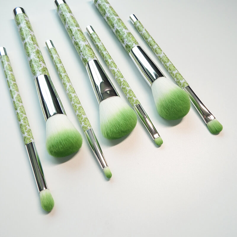 Copper makeup brush set
