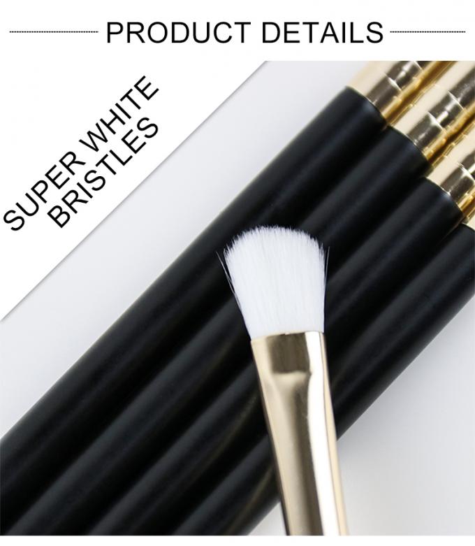 5PCS Eyeshadow Makeup Brush Set Black Wooden Handle Eyeliner Cosmetic Multifunction(图2)