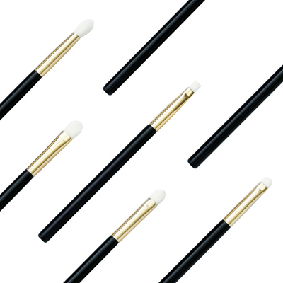 5PCS Eyeshadow Makeup Brush Set Black Wooden Handle Eyeliner Cosmetic Multifunction